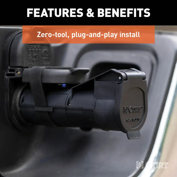 Curt - ECHO MOBILE TRAILER BRAKE CONTROLLER, 7-WAY, BLUETOOTH® SMARTPHONE CONNECTION