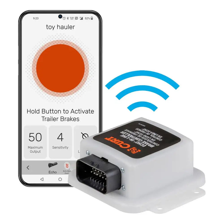 Curt - ECHO IN-LINE TRAILER BRAKE CONTROLLER, BLUETOOTH® SMARTPHONE CONNECTION
