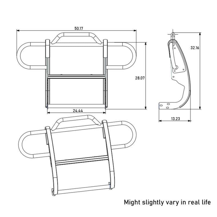 Black Horse Offroad - GRILLE GUARD (WITH LIGHTS)