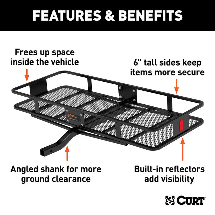 Curt - Fixed Cargo Carrier - 60 Inch x 24 Inch x 6 Inch