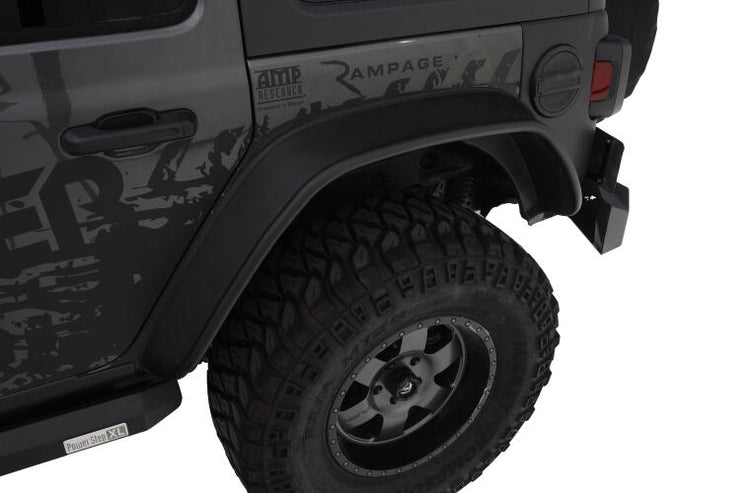 Bushwacker - Flat 9-1/2 Inch Front/ 4-3/4 Inch Rear Tire Coverage - JL
