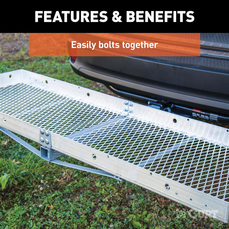 Curt - Folding Cargo Carrier - 60 Inch x 20 Inch x 2-3/4 Inch