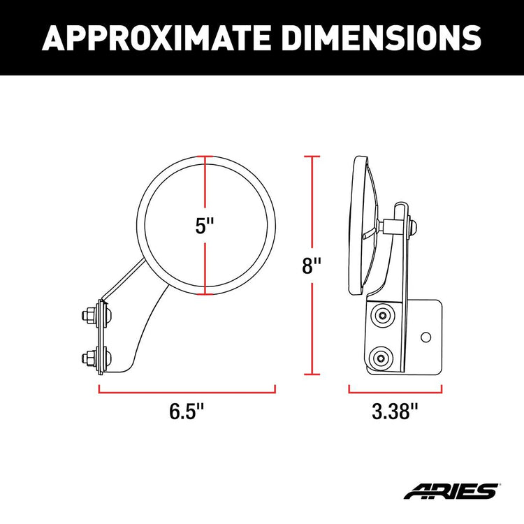 Aries - Trail Door Mirrors - JK/JL