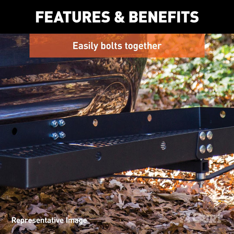 Curt - Folding Cargo Carrier - 60 Inch x 20 Inch x 2-3/4 Inch