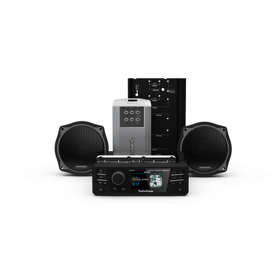 Rockford Fosgate - 1998-2013 Harley-Davidson® Street Glide® Source Unit, 2-Speaker & Amp Kit (Gen-2)