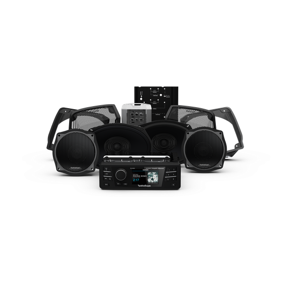 Rockford Fosgate - 1998-2013 Harley-Davidson® Street Glide® Source Unit, 4-Speaker & Amp Kit (Gen-2)