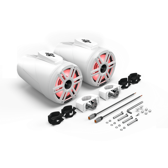 Rockford Fosgate - M2 8” Color Optix™ 2-Way Horn Loaded Wake Tower Speakers - White or Black