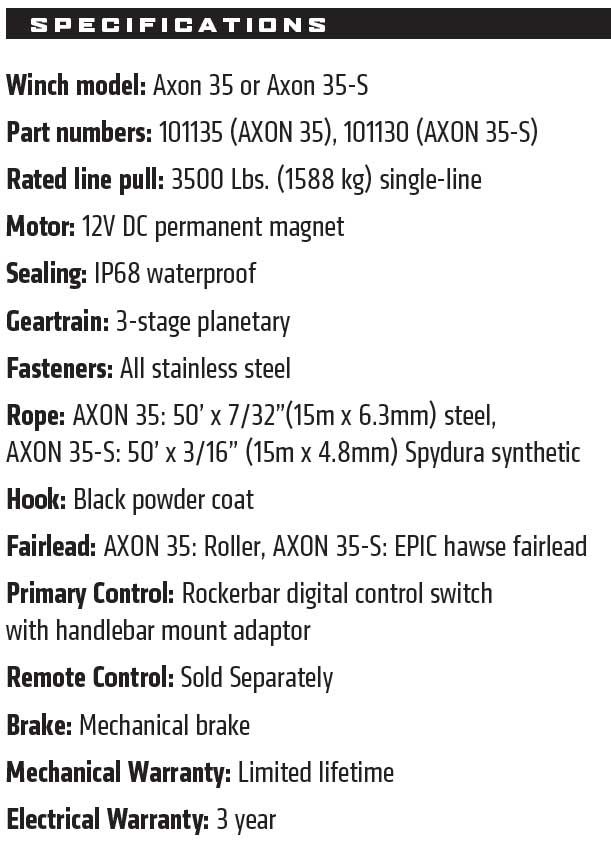 Warn Warn Axion powersport series 3500lb +