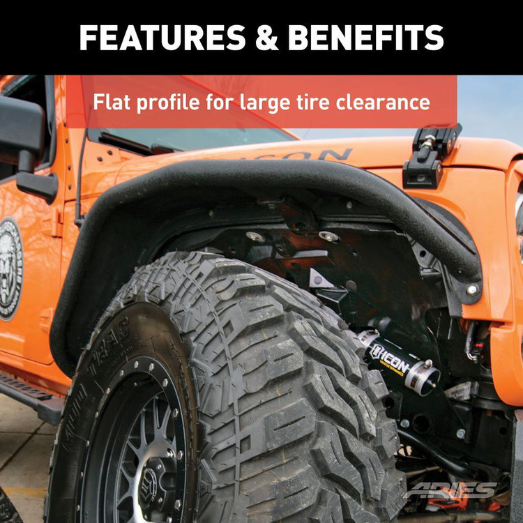 Aries Aluminum 9.25'' coverage Fender Flares