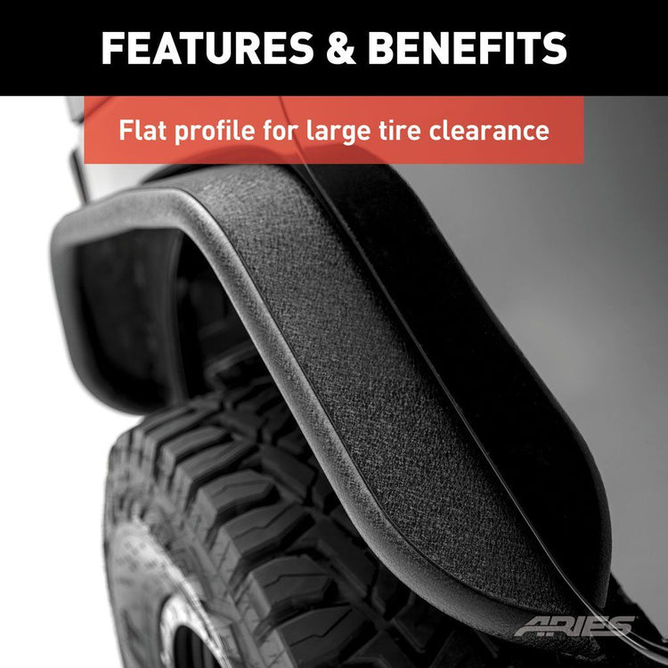 Aries Aluminum 5.5'' coverage Fender Flares