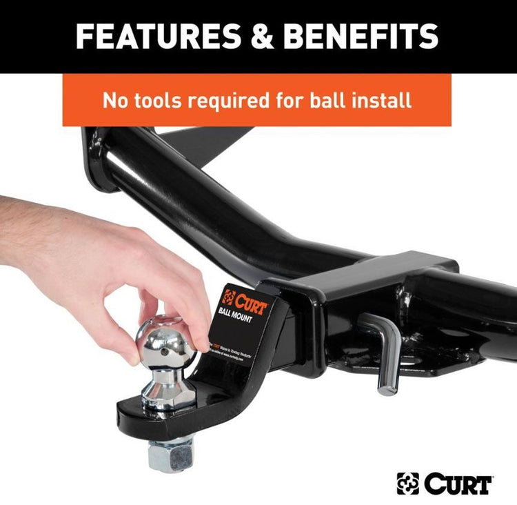 Curt Changeable Ball 2'' & 2 5/16'', 1'' shaft