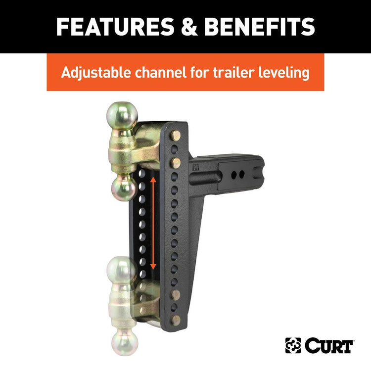 Curt Adjustable Channel Mount 3''x3''