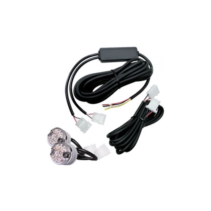 SWS Warning Lights - Amber LED Headlight Inserts Pop-In Mounting