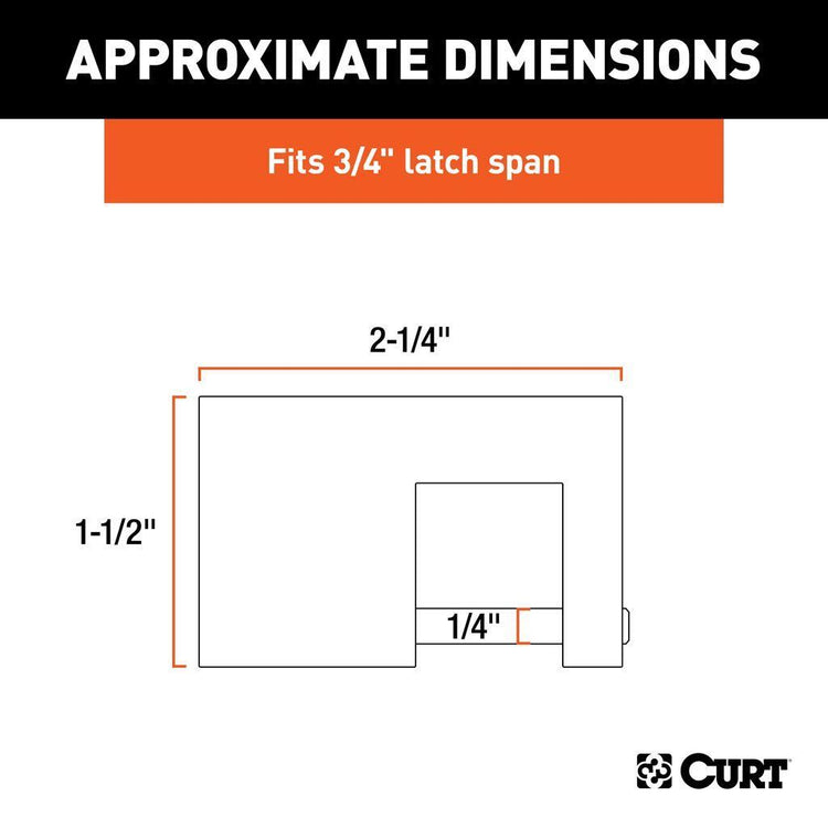 Curt Coupler lock - 1/4'' pin, 3/4'' latch span