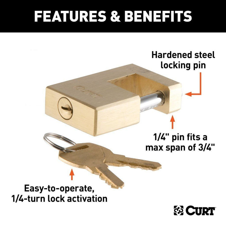 Curt Coupler lock - 1/4'' pin, 3/4'' latch span
