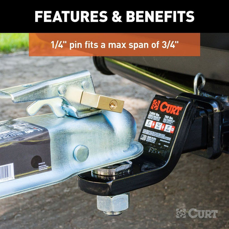 Curt Coupler lock - 1/4'' pin, 3/4'' latch span