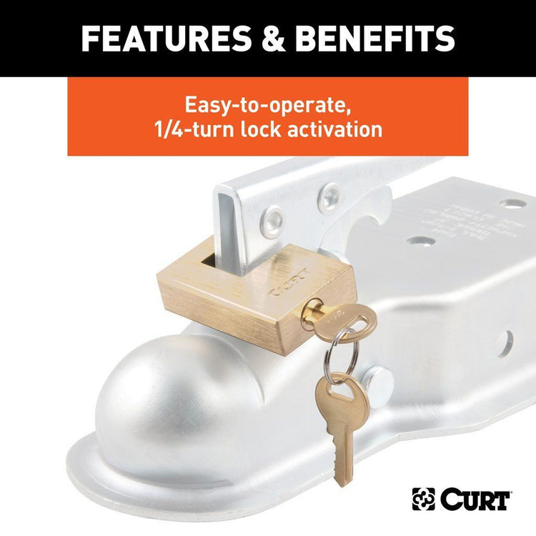 Curt Coupler lock - 1/4'' pin, 3/4'' latch span