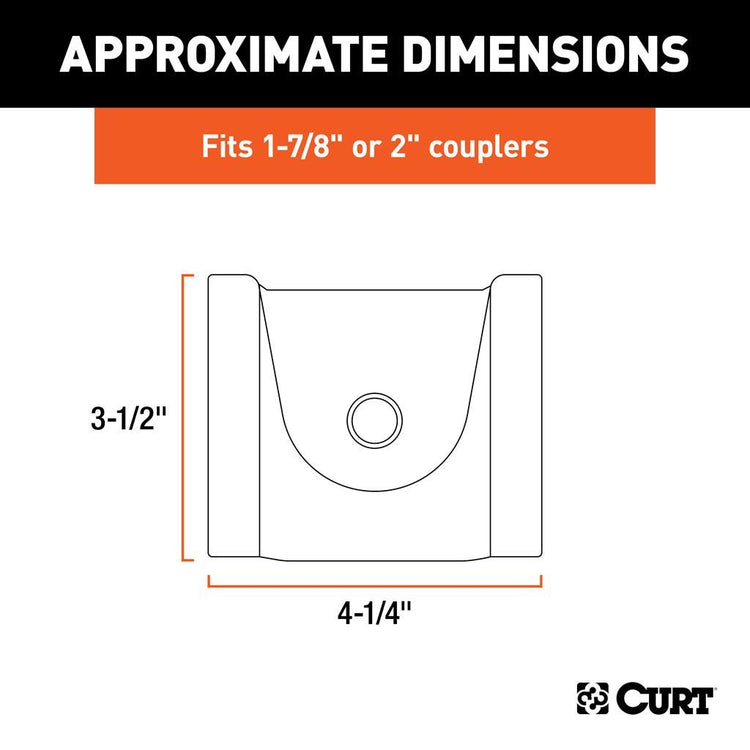 Curt Trailer coupler lock for 1-7/8'' or 2'' flat lip couplers