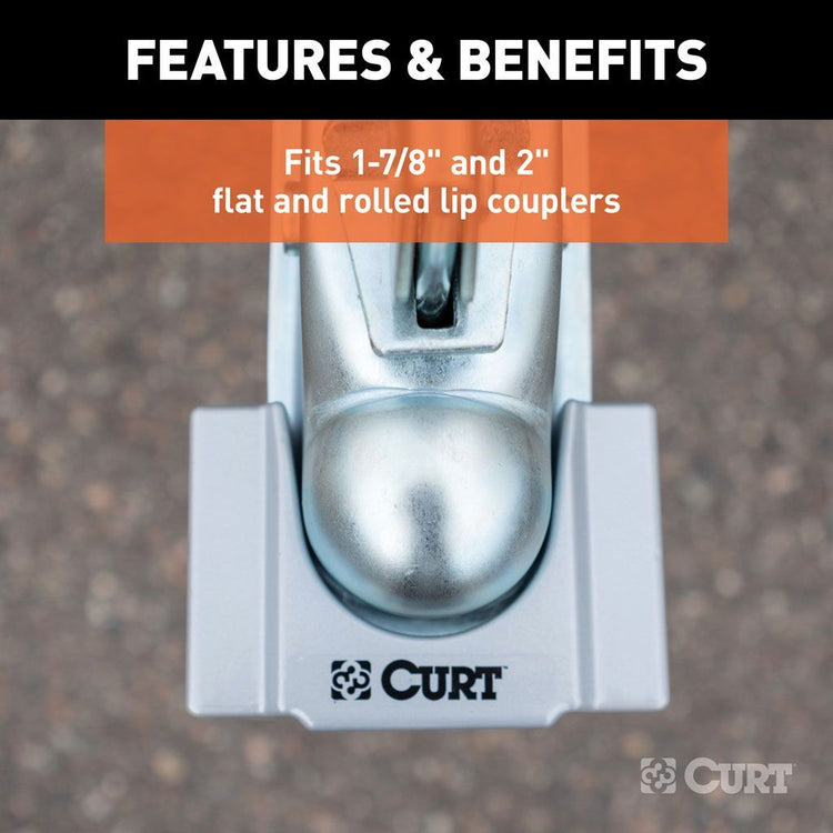 Curt Trailer coupler lock for 1-7/8'' or 2'' flat lip couplers