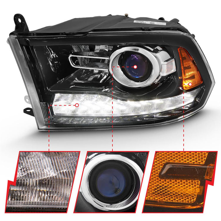 ANZO USA - Halogen Headlight Assembly - Ram Classic LED Light