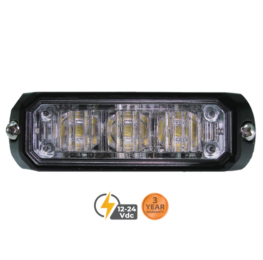 SWS Warning Lights - Amber 3 LED Perimeter Light Surface Mount