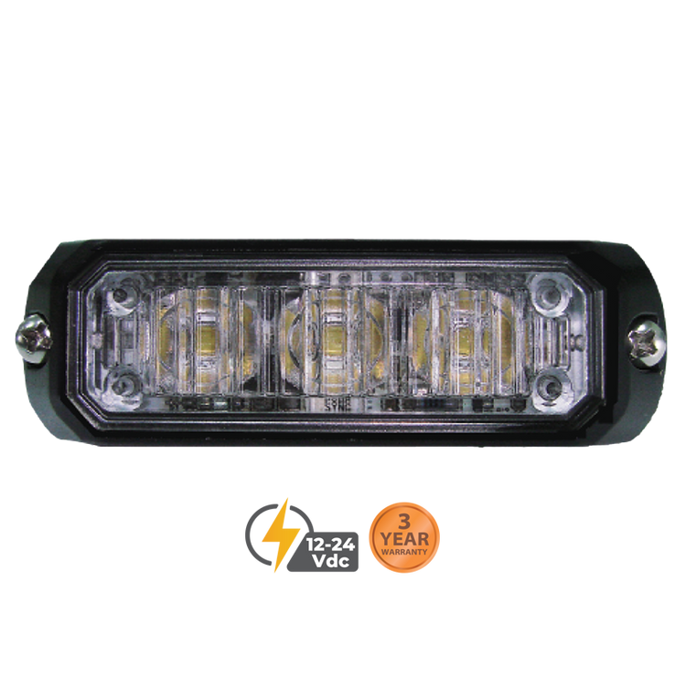SWS Warning Lights - Amber 3 LED Perimeter Light Surface Mount